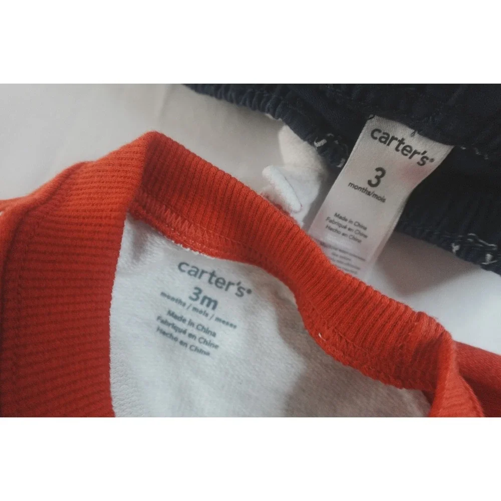 Carter's Infant Baby Boy Pullover Sweatshirt & Navy Shorts Set Size - 3 Months‎